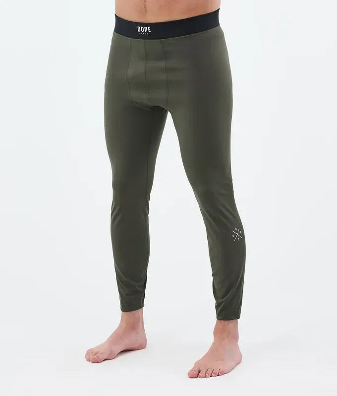 Tendance Dope Snuggle Pantalon thermique Homme 2X-Up Olive Green