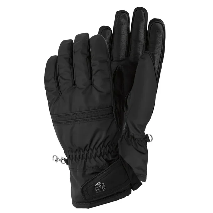 Tendance Hestra Primaloft Leather gant de ski, femmes, noir
