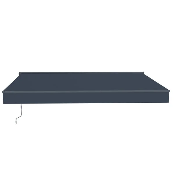 Toldo Semi-Casete Lykke 3,95×3 m motorizado, gris oscuro