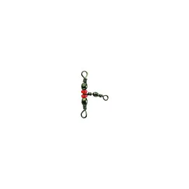 Torniquetes Triple Negro con Perlas Rojas (12 Unidades)