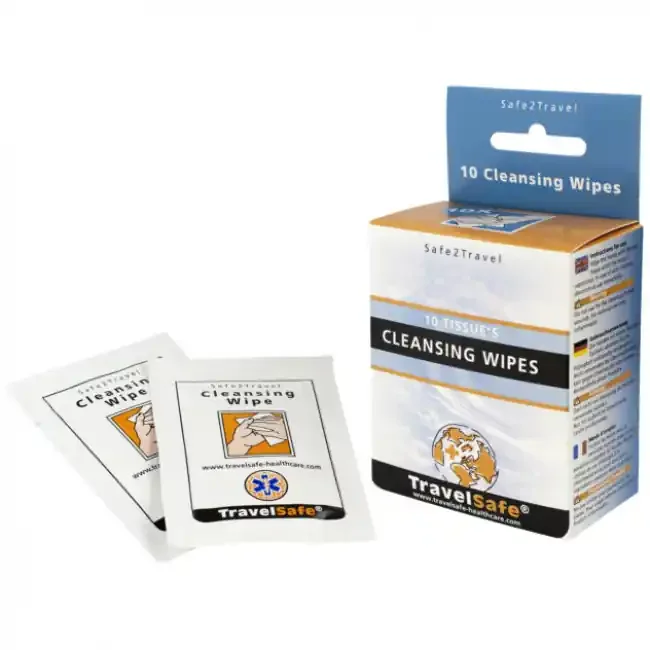 TravelSafe Cleansing Wipes, lingettes nettoyantes Vente Flash