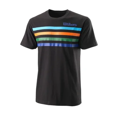Tshirt de Tennis Wilson Men Slams Tech Tee Black