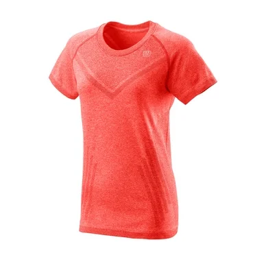 Tshirt de Tennis Wilson Women Power Seamless Crew Hot Coral