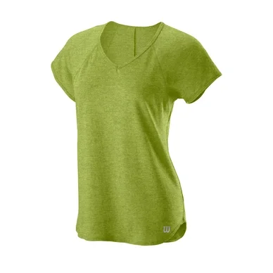 Tshirt de Tennis Wilson Women Traning V-Neck Tee Dark Citron