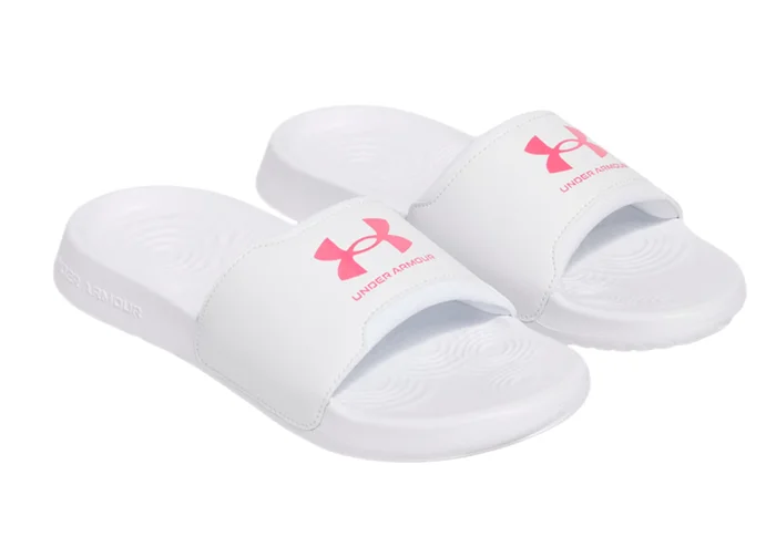 UA Women&rsquo;s Ignite Select Slides « White-Super Pink »