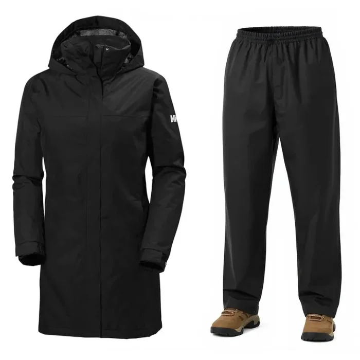 Usine Directe Helly Hansen Aden/HH ensemble de pluie, femme, noir