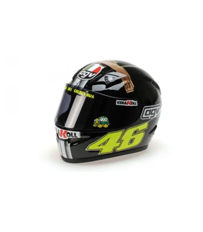 Valentino Rossi Casque 1/5 VR46 Mini casque TEST 2007, Unisexe.