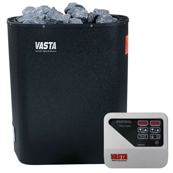 Vasta Calefactor eléctrico para sauna Blaze 8kw, control separado, 7-12m3, negro