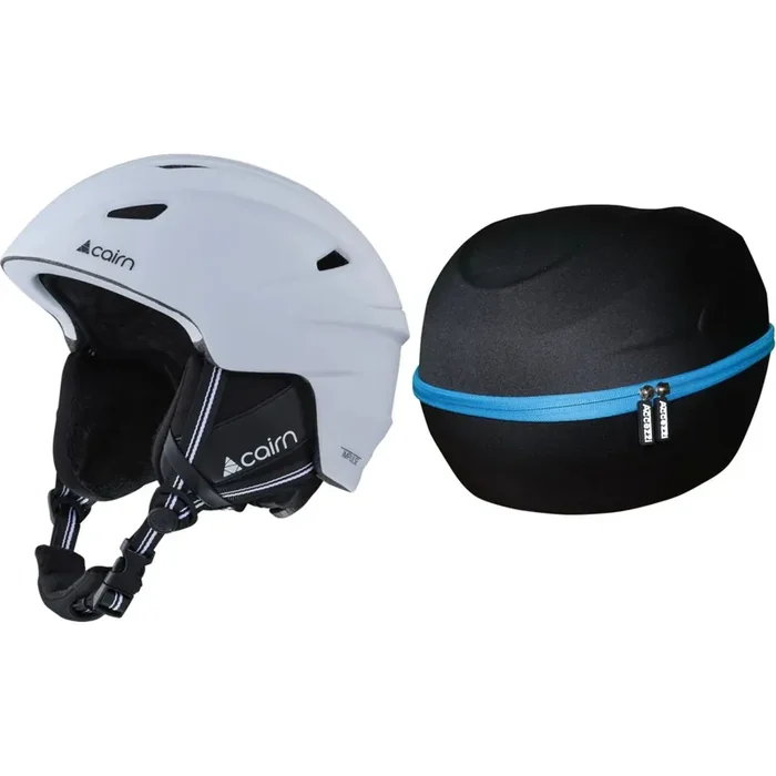 Vente Flash Cairn Impulse, casque de ski, blanc + Accezzi Cortina, helmetcase