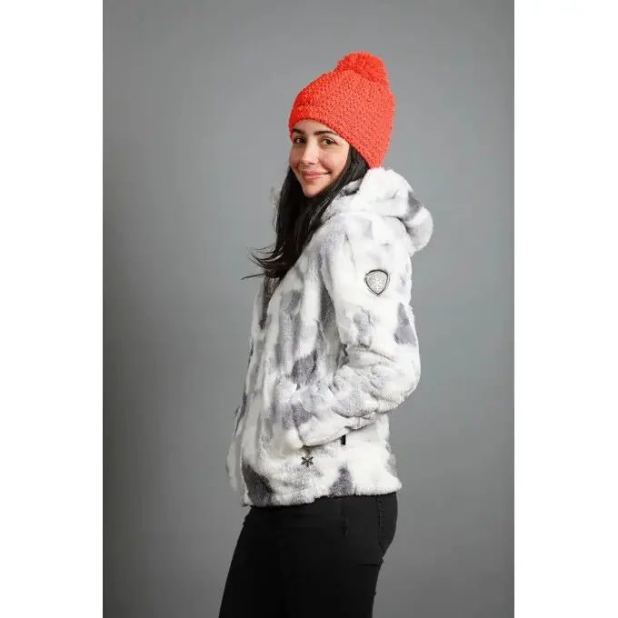 Veste à capuche Angèle VENISE blanche/grise Bon Marché