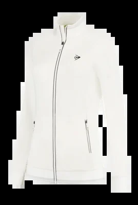 Veste de Tennis Dunlop Girls Ap Club Knitted Jacket White
