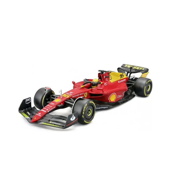 Voiture miniature 16 Leclerc – Bburago – 1:18 – Ferrari Racing – FERRARI F1-75 Edition Monza